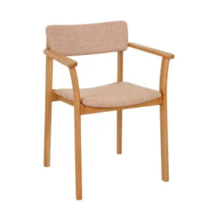 Sketch Poise Upholstered Back Armchair - Woven Red Clay - Light Oak by null, a Chairs for sale on Style Sourcebook