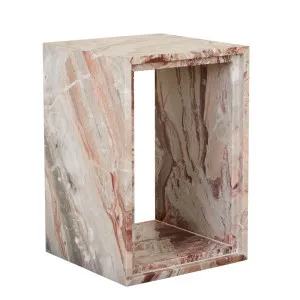 Ponte Side Table - Monica Red Marble by null, a Bedside Tables for sale on Style Sourcebook