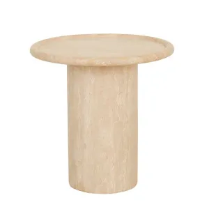 Pippa Side Table - Natural Travertine by null, a Side Table for sale on Style Sourcebook