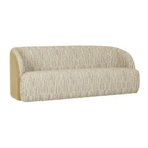 Kennedy Beckett 3 Seater Sofa - Mushroom Weave - Thyme Velvet by null, a Sofas for sale on Style Sourcebook