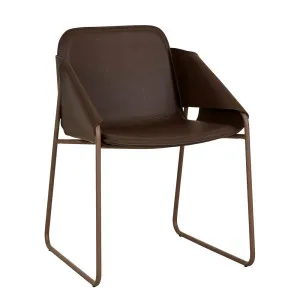 Rye Dining Armchair - Dark Elm - Matt Carob by null, a Chairs for sale on Style Sourcebook