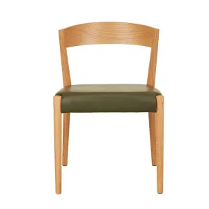 Sketch Ronda Dining Chair - Kale Leather - Light Oak by null, a Chairs for sale on Style Sourcebook