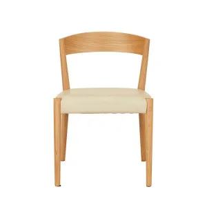 Sketch Ronda Dining Chair - Limestone Leather - Light Oak by null, a Chairs for sale on Style Sourcebook