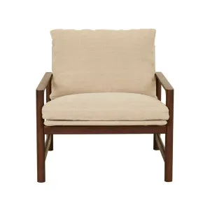 Natadora Troubadour Occasional Chair - Jute Linen - Smoked Oak by null, a Chairs for sale on Style Sourcebook