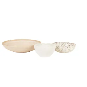 Hanson Eden Set of 3 Bowls - Mottled White Multi by null, a Decorative Plates & Bowls for sale on Style Sourcebook