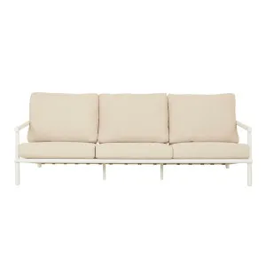 Pier Linear 3 Seater Sofa - Sand - White by null, a Outdoor Sofas for sale on Style Sourcebook