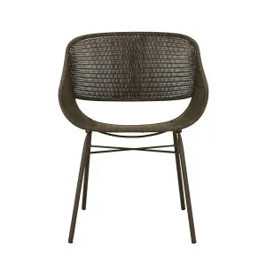 Cabana Curve Dining Armchair - Espresso by null, a Outdoor Chairs for sale on Style Sourcebook