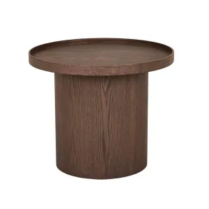Classique Pedestal Side Table - Smoked Ash by null, a Side Table for sale on Style Sourcebook