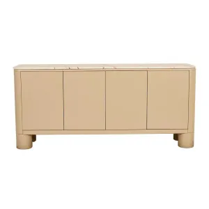 Frankie Marble Buffet - Matt Brown Vein Marble - Gloss Camel by null, a Sideboards, Buffets & Trolleys for sale on Style Sourcebook