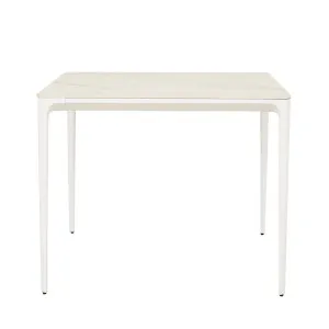Portsea Classic Square Dining Table - White Stone - White by null, a Tables for sale on Style Sourcebook
