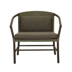 Mauritius Upholstery Occasional Chair - Moss - Espresso by null, a Outdoor Chairs for sale on Style Sourcebook