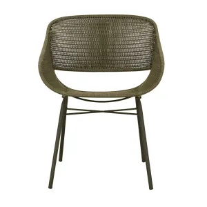 Cabana Curve Dining Armchair - Moss by null, a Outdoor Chairs for sale on Style Sourcebook