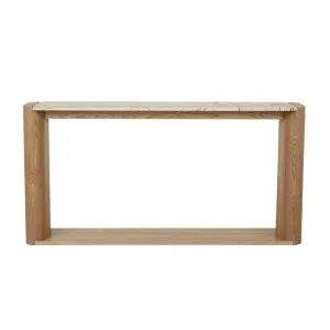 Floyd Shelf Console - Matt Brown Vein Marble - Natural Ash Veneer by null, a Console Table for sale on Style Sourcebook
