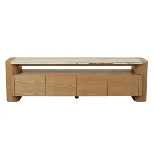 Floyd Marble Entertainment Unit - Matt Brown Vein Marble - Natural Ash Veneer by null, a Entertainment Units & TV Stands for sale on Style Sourcebook
