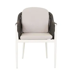 Delphi Dining Armchair - Ash - Charcoal Rope by null, a Outdoor Chairs for sale on Style Sourcebook