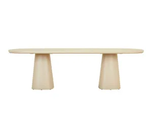 Valencia Dining Table - Faux Travertine - Beige by null, a Tables for sale on Style Sourcebook