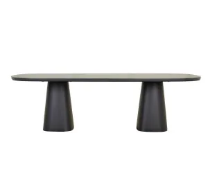 Valencia Dining Table - Charcoal Stone - Black by null, a Tables for sale on Style Sourcebook