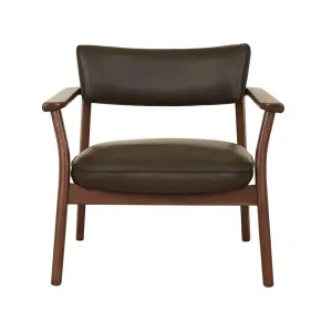 Sketch Poise Occasional Chair - Cigar Leather - Smoked Oak by null, a Chairs for sale on Style Sourcebook
