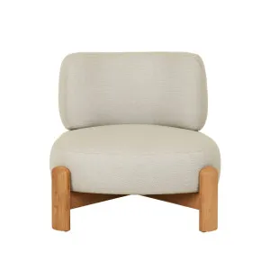Dawn Occasional Chair - Light Grey Fabric - Natural Teak by null, a Outdoor Chairs for sale on Style Sourcebook