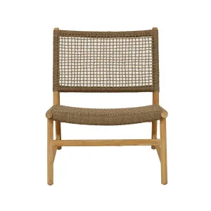 Mira Occasional Chair - Coral Braid - Natural Teak by null, a Outdoor Chairs for sale on Style Sourcebook