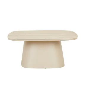 Valencia Curve Coffee Table - Faux Travertine - Beige by null, a Tables for sale on Style Sourcebook