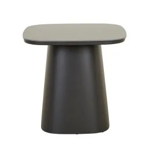 Valencia Curve Side Table - Charcoal Stone - Black by null, a Tables for sale on Style Sourcebook