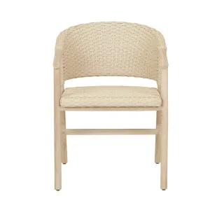Mauritius Wrap Dining Armchair - Shell - Aged Teak by null, a Outdoor Chairs for sale on Style Sourcebook