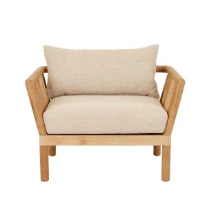Sicily Frame Sofa Chair - Desert - Natural Teak by null, a Outdoor Chairs for sale on Style Sourcebook