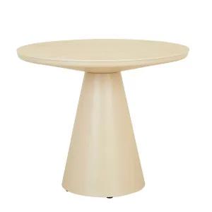 Valencia Round Dining Table - Faux Travertine - Beige by null, a Tables for sale on Style Sourcebook