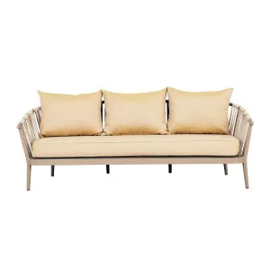 Maui Linear 3 Seater Sofa - Mustard - Taupe by null, a Outdoor Sofas for sale on Style Sourcebook