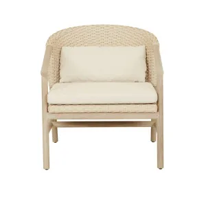 Mauritius Wrap Occasional Chair - Shell - Aged Teak by null, a Outdoor Chairs for sale on Style Sourcebook