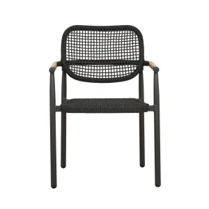 Valencia Weave Dining Armchair - Carbon Grey by null, a Outdoor Chairs for sale on Style Sourcebook