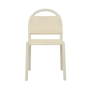 Jules Woven Outdoor Dining Chair - Shell - Linen Metal by null, a Outdoor Chairs for sale on Style Sourcebook
