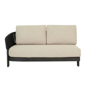 Valencia Rope 2 Seater Left Arm Sofa - Natural - Carbon Grey by null, a Outdoor Sofas for sale on Style Sourcebook