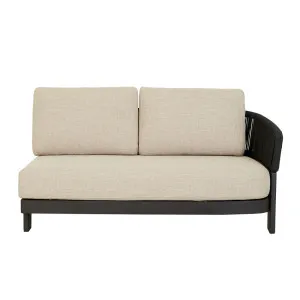 Valencia Rope 2 Seater Left Arm Sofa - Natural - Carbon Grey by null, a Outdoor Sofas for sale on Style Sourcebook