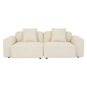 Airlie Slab 3 Seater Sofa - Buttercream by null, a Sofas for sale on Style Sourcebook