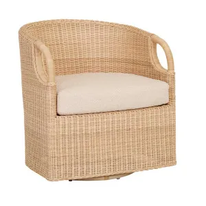 Cana Occasional Chair - Shell Boucle - Natural Rattan by null, a Chairs for sale on Style Sourcebook