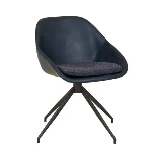 Cooper Spider Leg Office Chair - Vintage Matt Blue PU - Blueberry Speckle by null, a Chairs for sale on Style Sourcebook