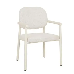Lori Metal Frame Dining Armchair - Birch Boucle - Bone Powdercoated Metal by null, a Bar Stools for sale on Style Sourcebook