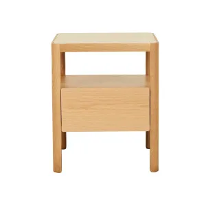 Sketch Theo Marble Bedside - Natural Travertine - Light Oak by null, a Bedside Tables for sale on Style Sourcebook