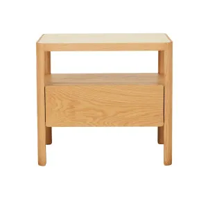 Sketch Theo Marble Bedside - Natural Travertine - Light Oak by null, a Bedside Tables for sale on Style Sourcebook