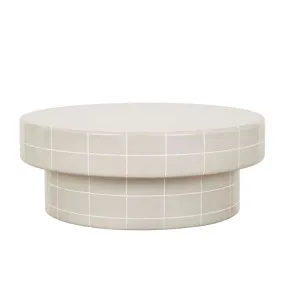 Seville Tile Round Coffee Table - Pearl White by null, a Tables for sale on Style Sourcebook