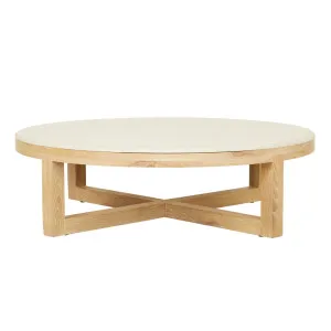 Eyre Coffee Table - White Marble - Wirebrushed Oak by null, a Coffee Table for sale on Style Sourcebook