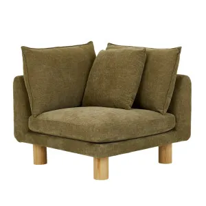 Vittoria Elliot Corner Sofa - Copeland Olive - Natural Ash Veneer by null, a Sofas for sale on Style Sourcebook