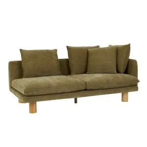 Vittoria Elliot Corner Sofa - Copeland Olive - Natural Ash Veneer by null, a Sofas for sale on Style Sourcebook