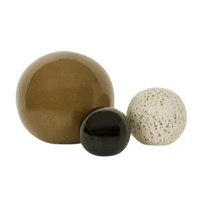Hanson Orb Set of 3 Sculpture - Terra Multi by null, a Statues & Ornaments for sale on Style Sourcebook