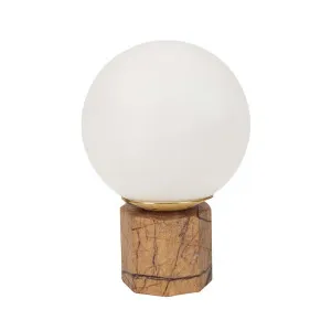 Easton Globe Table Lamp - Brown Marble by null, a Table & Bedside Lamps for sale on Style Sourcebook