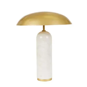 Easton Tilt Table Lamp - White Marble - Matt Brass by null, a Table & Bedside Lamps for sale on Style Sourcebook