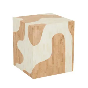 Zafina Block Melt Side Table - Nude Melt - Natural by null, a Side Table for sale on Style Sourcebook