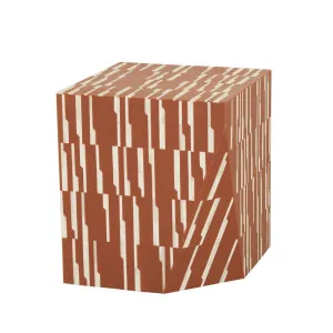 Zafina Rise Side Table - Natural - Terracotta by null, a Side Table for sale on Style Sourcebook